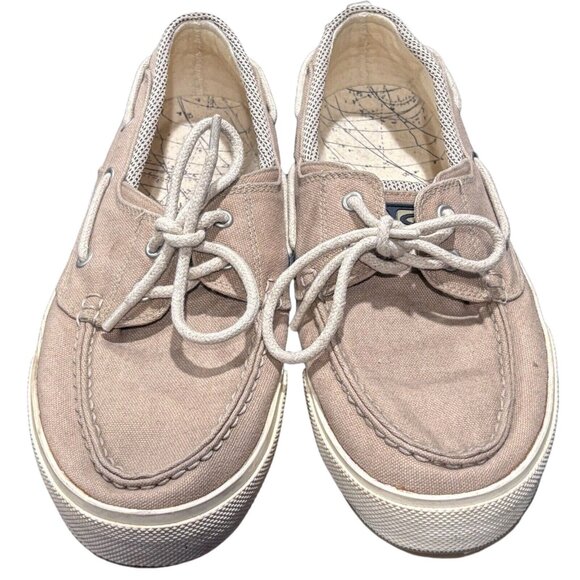 Op Spinnaker Mens Khaki Boat Shoes Size 11.5 Canvas Casual Footwear - Picture 2 of 7